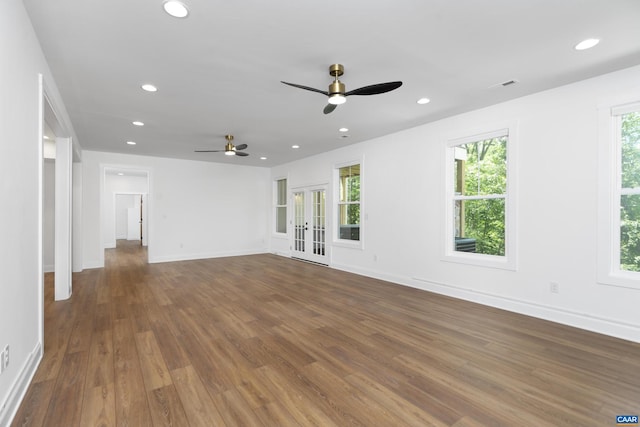 329 Carrsbrook Dr, Charlottesville, VA 22901 - empty room featuring ceiling fan, wood finished floors, recessed lighting, and baseboards