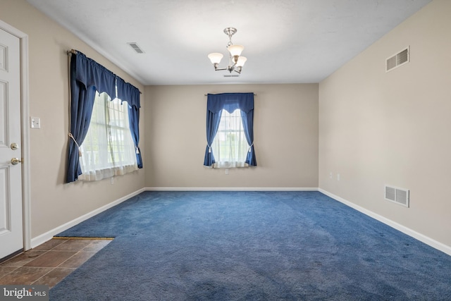 1389 Chami Dr Unit 171, Spring Grove, PA 17362 - carpeted empty room featuring a chandelier and baseboards