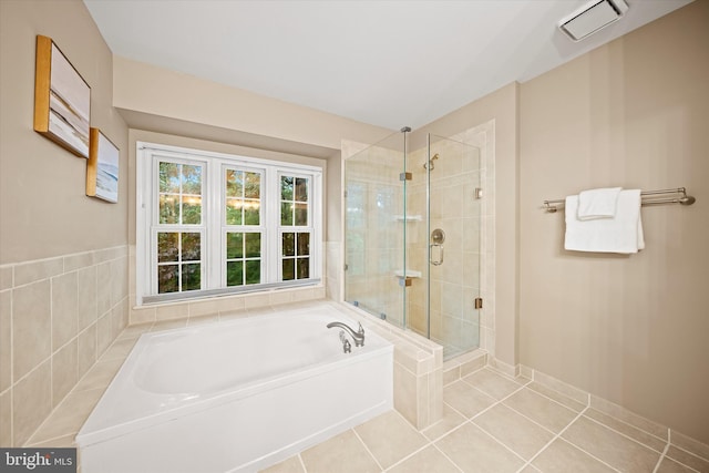 2300 Yvonnes Way, Dunn Loring, VA 22027 - full bath featuring a garden tub, a stall shower, and tile patterned floors