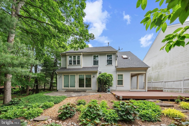 2300 Yvonnes Way, Dunn Loring, VA 22027 - rear view of house featuring a wooden deck and roof with shingles