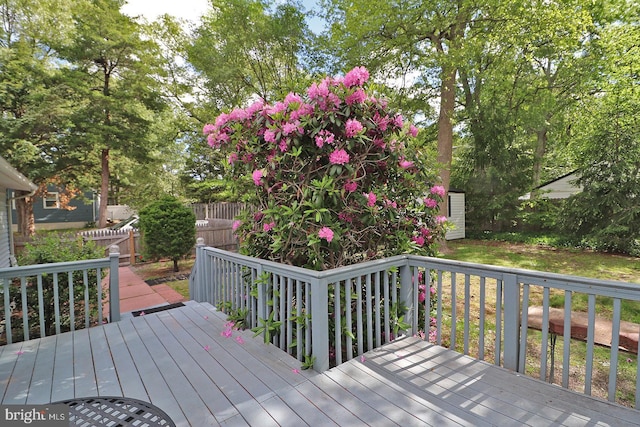 827 Rogers St, Lanoka Harbor, NJ 08734 - wooden deck featuring a fenced backyard