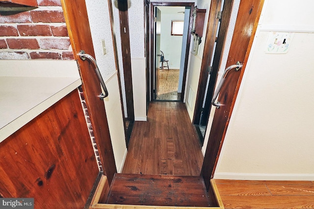 827 Rogers St, Lanoka Harbor, NJ 08734 - corridor with wood finished floors and baseboards