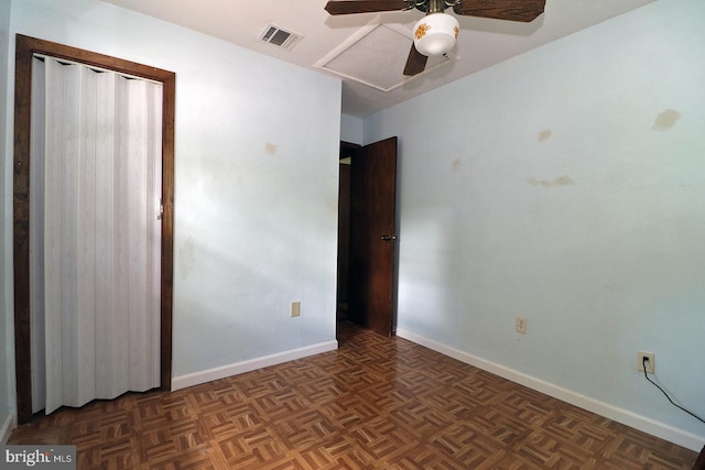 827 Rogers St, Lanoka Harbor, NJ 08734 - unfurnished bedroom featuring baseboards, attic access, and ceiling fan