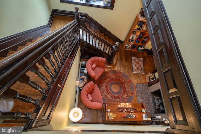 206 Price Ave Unit 2, Narberth, PA 19072 - stairway featuring a high ceiling