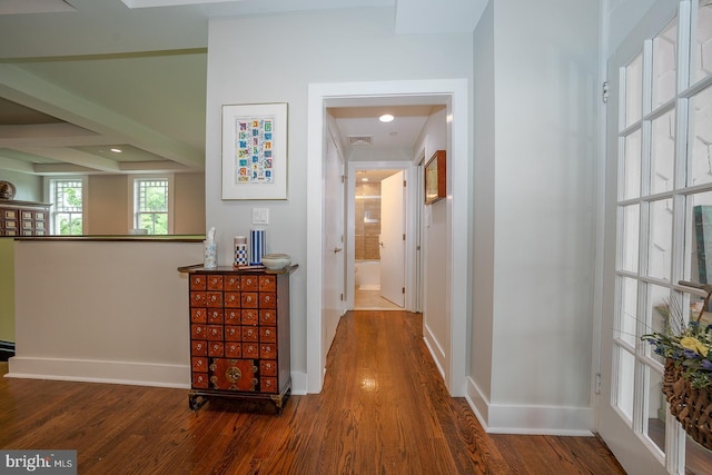 206 Price Ave Unit 2, Narberth, PA 19072 - hall featuring wood finished floors, baseboards, and recessed lighting