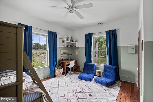 101 Warren Ave, Sewell, NJ 08080 - bedroom with a ceiling fan and wood finished floors