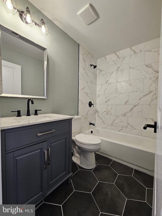 6022 N Lambert St, Philadelphia, PA 19138 - full bathroom featuring vanity, toilet, and  shower combination