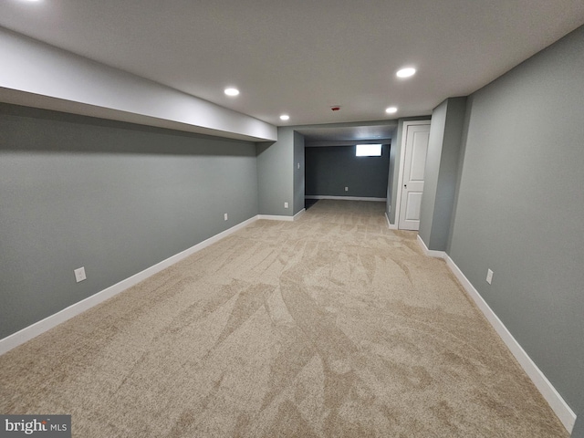 6022 N Lambert St, Philadelphia, PA 19138 - finished below grade area featuring carpet floors, recessed lighting, and baseboards