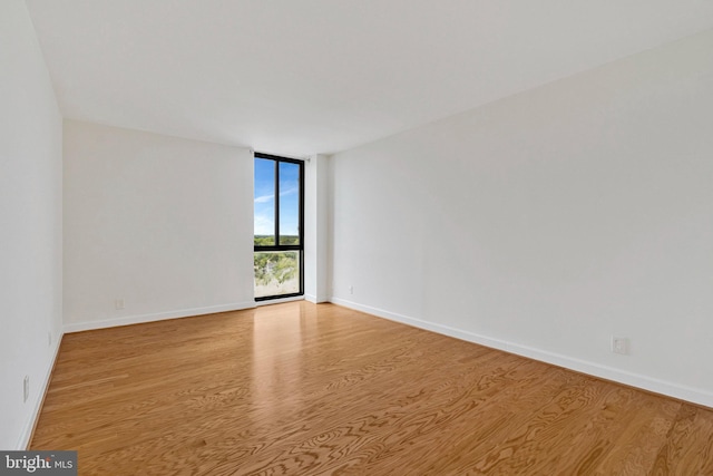 6800 Fleetwood Rd Unit 1219, Mclean, VA 22101 - spare room featuring wood finished floors, expansive windows, and baseboards