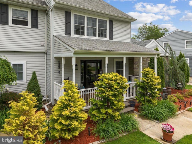 209 Burlington Ave, Voorhees, NJ 08043 - view of front of property featuring covered porch and roof with shingles
