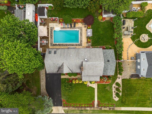 209 Burlington Ave, Voorhees, NJ 08043 - drone / aerial view of a pool