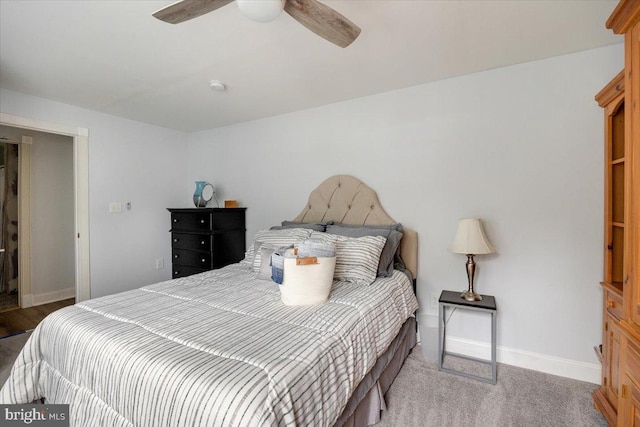 209 Burlington Ave, Voorhees, NJ 08043 - carpeted bedroom with baseboards and ceiling fan