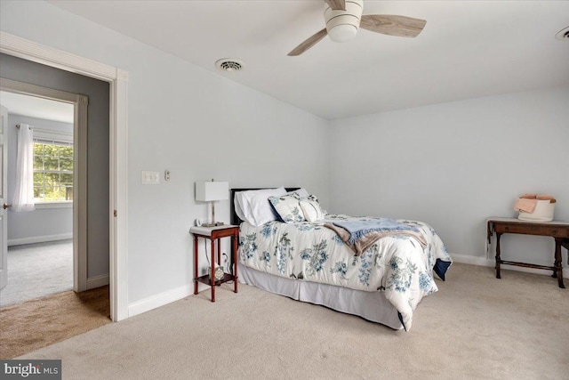 209 Burlington Ave, Voorhees, NJ 08043 - bedroom with carpet flooring, baseboards, and ceiling fan