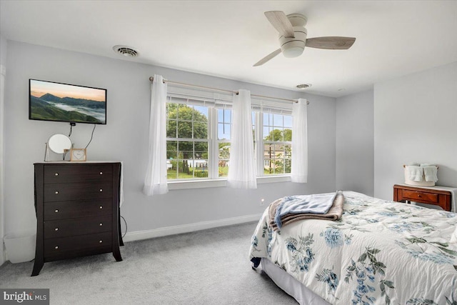 209 Burlington Ave, Voorhees, NJ 08043 - bedroom with carpet floors, baseboards, and ceiling fan
