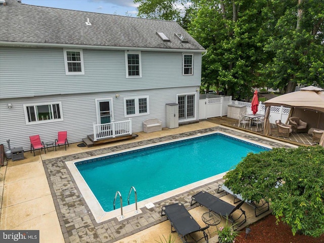 209 Burlington Ave, Voorhees, NJ 08043 - view of pool with a patio area and a gazebo