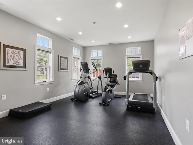9204 Charleston Dr Unit 407, Manassas, VA 20110 - workout room with recessed lighting and baseboards