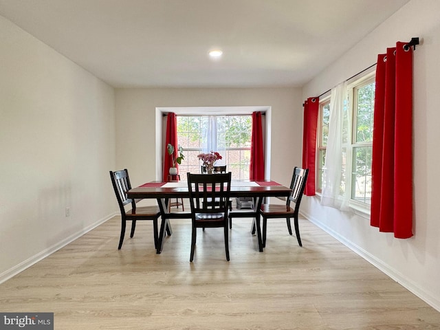8565 E St, Chesapeake Beach, MD 20732 - dining room with light wood-style floors, plenty of natural light, baseboards, and recessed lighting