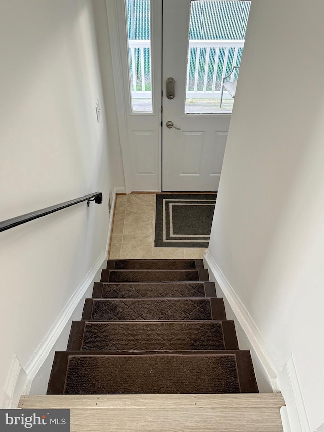 8565 E St, Chesapeake Beach, MD 20732 - stairs with baseboards