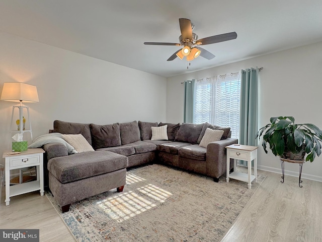8565 E St, Chesapeake Beach, MD 20732 - living room with wood finished floors and ceiling fan