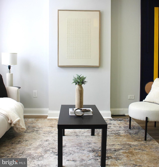 2036 E Huntingdon St, Philadelphia, PA 19125 - sitting room featuring baseboards and wood finished floors