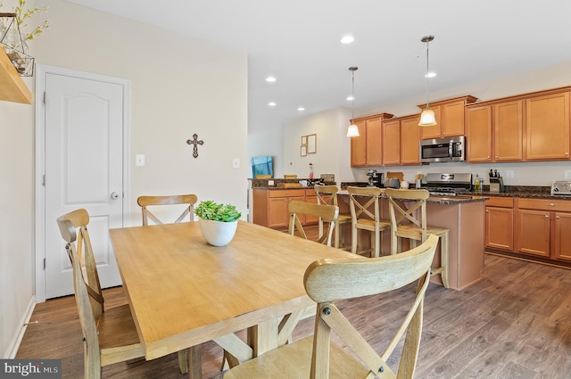 1022 Linden Dr, Hanover, MD 21076 - dining area with light wood-style flooring, recessed lighting, and baseboards