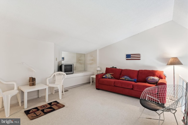 902 Dover House Rd Unit 902S, Bethany Beach, DE 19930 - living area featuring lofted ceiling and carpet flooring