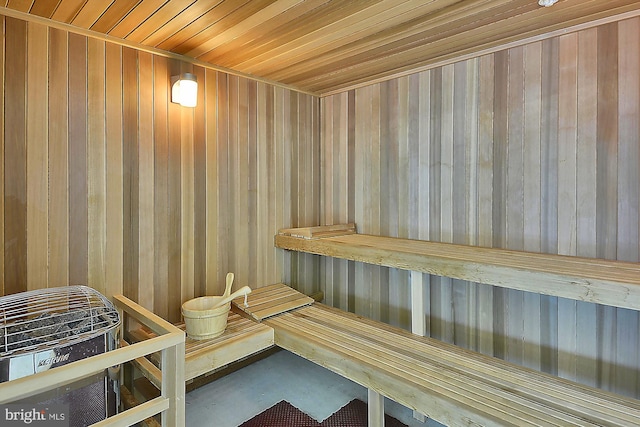 902 Dover House Rd Unit 902S, Bethany Beach, DE 19930 - sauna / steam room featuring concrete floors, wood ceiling, and wood walls