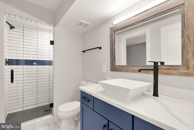 909 Webster St NW Unit 1, Washington, DC 20011 - full bath featuring toilet, vanity, and a shower stall