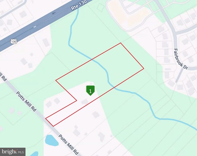 1009 Potts Mill Rd, Bordentown, NJ 08505 - map / location of property area