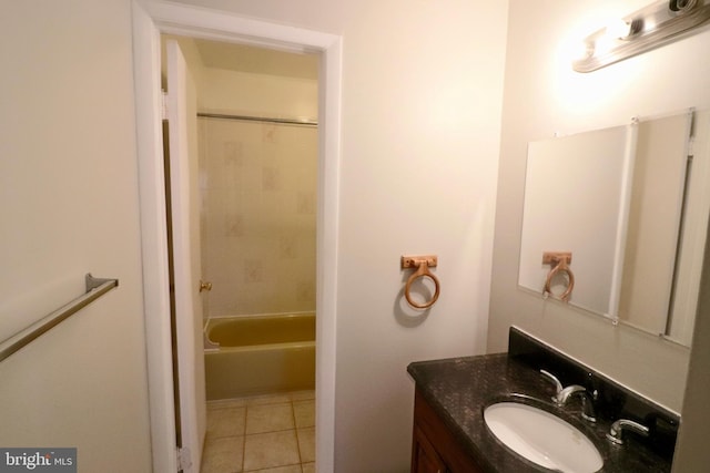 2460 Kilpatrick Pl, Dumfries, VA 22026 - bathroom with vanity, tile patterned flooring, and shower / bath combination