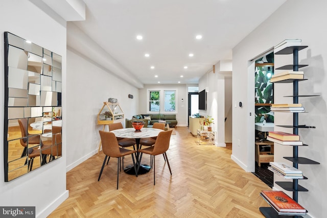 2426 4th St NE, Washington, DC 20002 - dining space featuring baseboards and recessed lighting