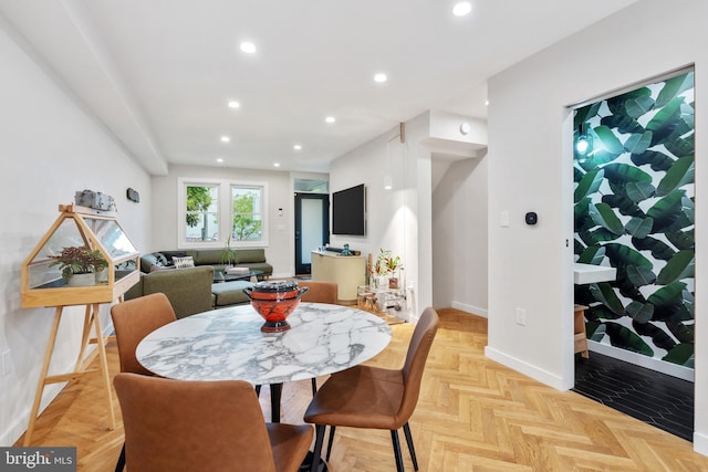 2426 4th St NE, Washington, DC 20002 - dining space with recessed lighting and baseboards