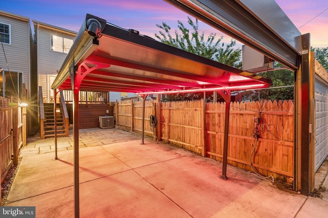 2426 4th St NE, Washington, DC 20002 - patio terrace at dusk featuring stairs and cooling unit