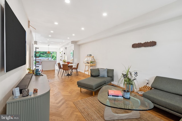 2426 4th St NE, Washington, DC 20002 - living room with recessed lighting and baseboards