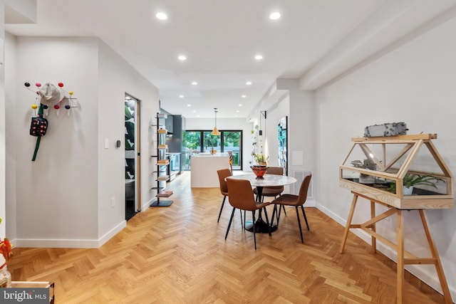 2426 4th St NE, Washington, DC 20002 - dining area with baseboards and recessed lighting