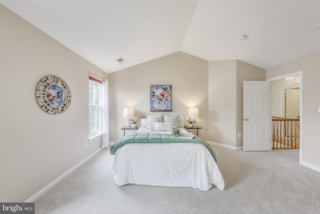 35551 Sarasota St, Round Hill, VA 20141 - carpeted bedroom featuring lofted ceiling and baseboards