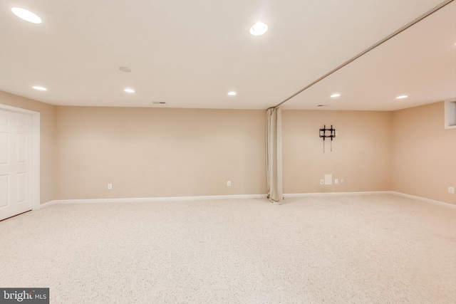 35551 Sarasota St, Round Hill, VA 20141 - finished basement featuring recessed lighting and baseboards