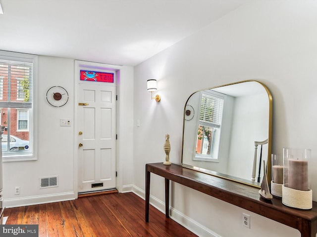 1157 Riverside Ave, Baltimore, MD 21230 - entryway featuring wood finished floors, baseboards, and healthy amount of natural light