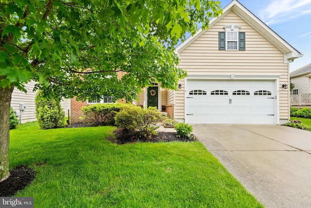 4 Hearthstone Blvd, Pemberton, NJ 08068 - view of front of property with concrete driveway, a front lawn, and a garage