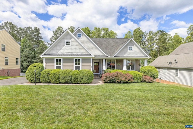 83 Mossy Creek Ct, Zion Crossroads, VA 22942 - craftsman house with a front yard and a porch