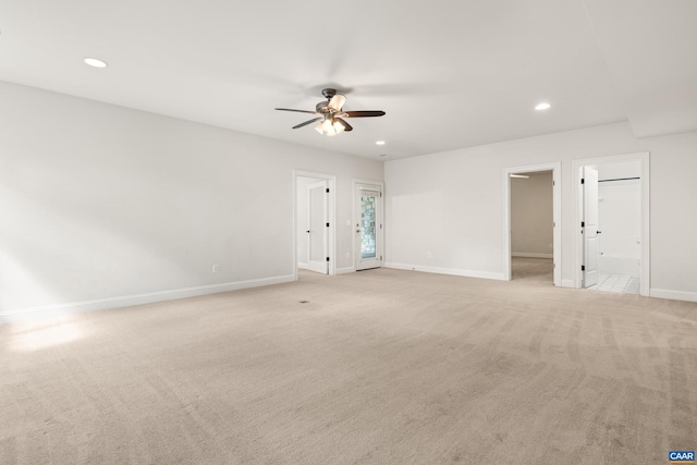 83 Mossy Creek Ct, Zion Crossroads, VA 22942 - unfurnished room featuring light carpet, a ceiling fan, recessed lighting, and baseboards