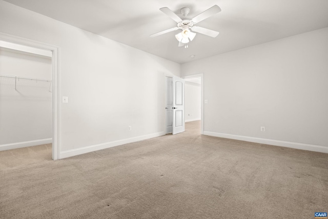 83 Mossy Creek Ct, Zion Crossroads, VA 22942 - unfurnished bedroom with light carpet, baseboards, a closet, and a ceiling fan