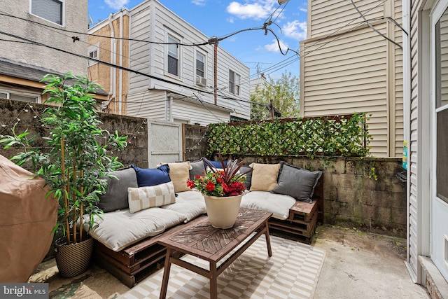 2409 S Watts St, Philadelphia, PA 19148 - fenced backyard featuring a patio area and outdoor lounge area