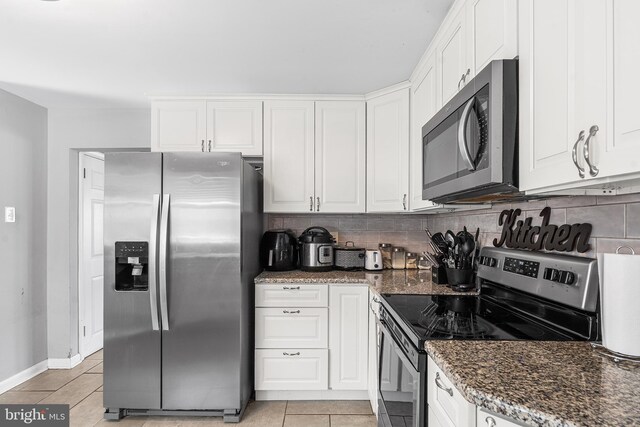 521 Rhode Island Ave, Cherry Hill, NJ 08002 - kitchen with appliances with stainless steel finishes, decorative backsplash, and white cabinets