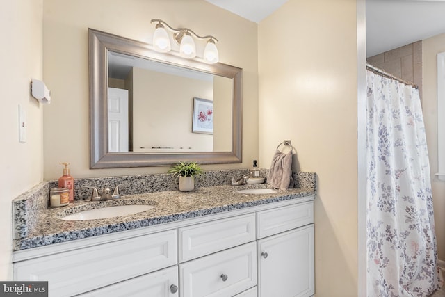 521 Rhode Island Ave, Cherry Hill, NJ 08002 - full bath featuring double vanity and a shower with shower curtain