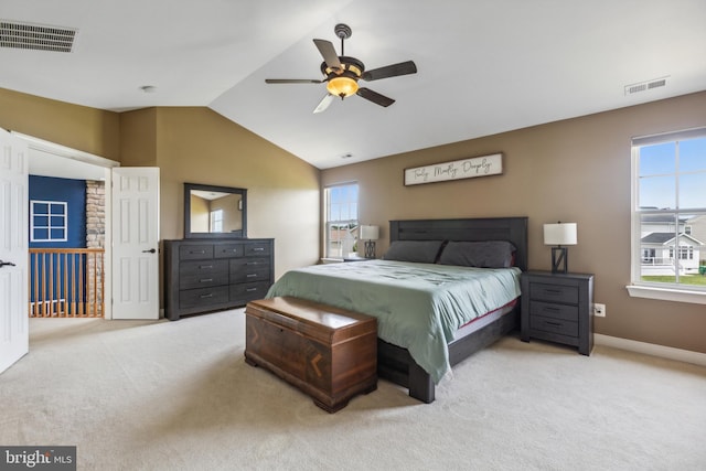 39 Grain Ct, Magnolia, DE 19962 - carpeted bedroom featuring lofted ceiling, baseboards, and ceiling fan