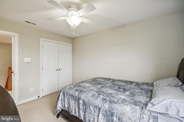 39 Grain Ct, Magnolia, DE 19962 - bedroom featuring carpet, a closet, baseboards, and ceiling fan