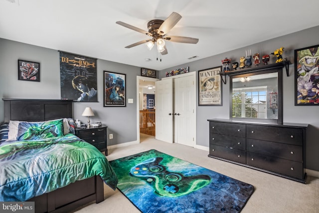 39 Grain Ct, Magnolia, DE 19962 - carpeted bedroom featuring baseboards and ceiling fan