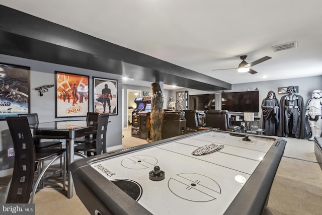 39 Grain Ct, Magnolia, DE 19962 - recreation room featuring carpet floors and ceiling fan