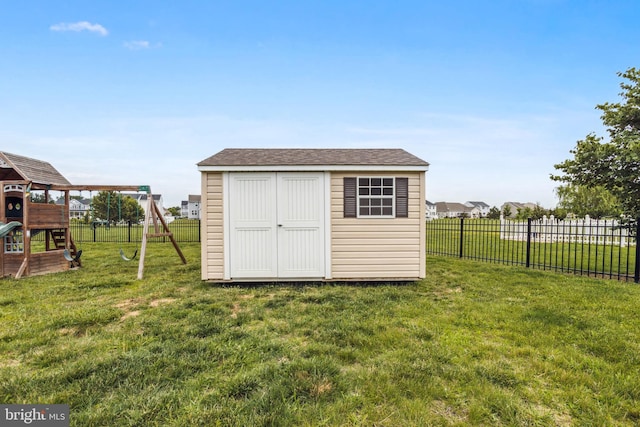 39 Grain Ct, Magnolia, DE 19962 - view of shed featuring a playground